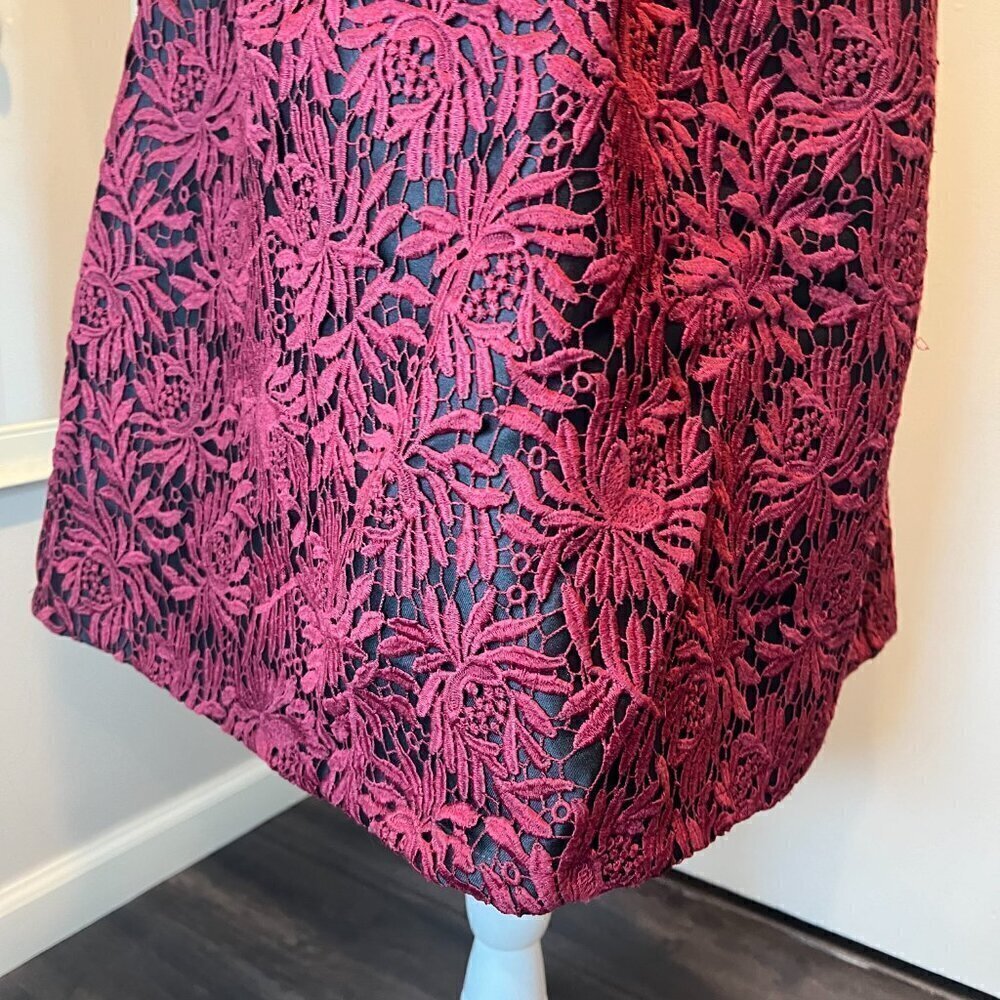 Few Moda New York Red embroidered Open Back Cocktail Dress, Size Small - Picture 4 of 16